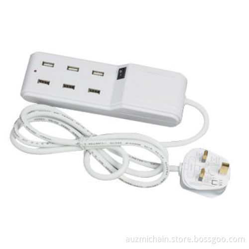6 port USB travel charger for electronics